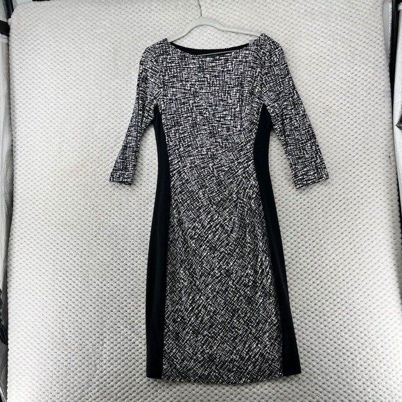 Lauren Ralph Lauren Dresses & Skirts - Lauren Ralph Lauren Dress Sheath Black White‎ Career 3/4 Sleeve Size 6